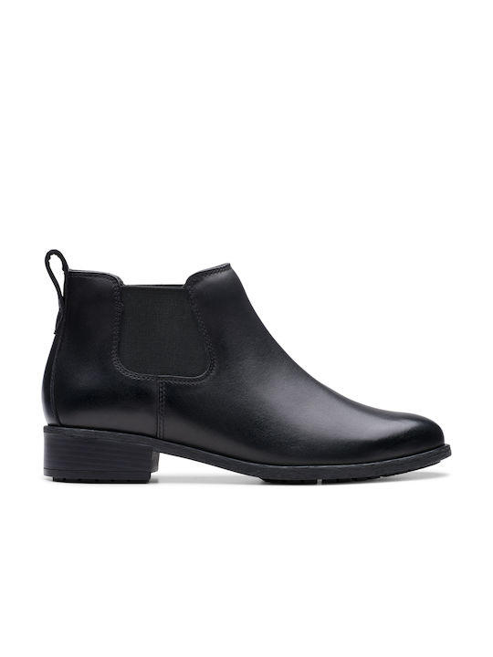 Clarks Leder Damen Knöchelstiefel Schwarz