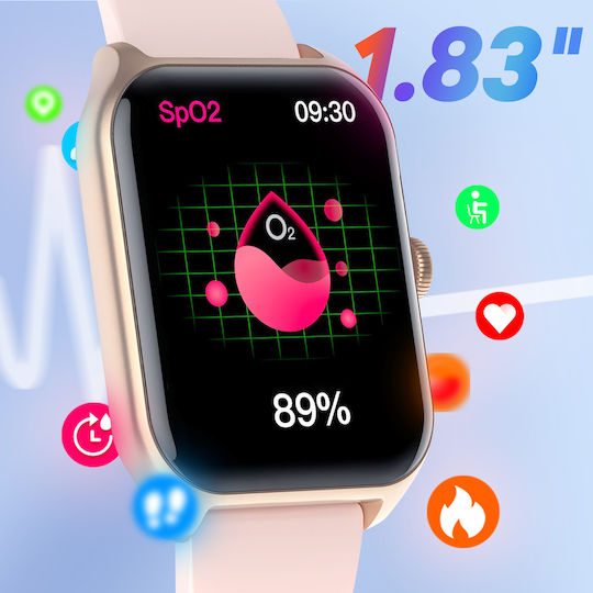 Riversong Motive 6 Pro SW62 Смартчасовник с Пулсомер (Розов)