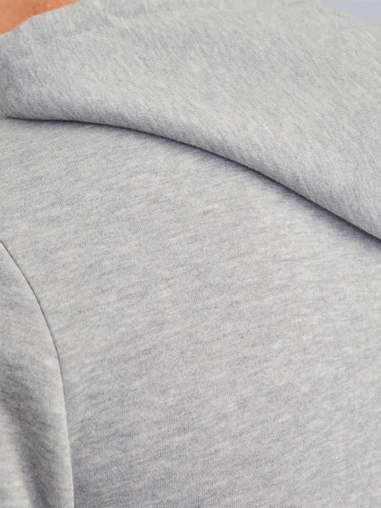 Φούτερ με Κουκούλα Light Grey Melange