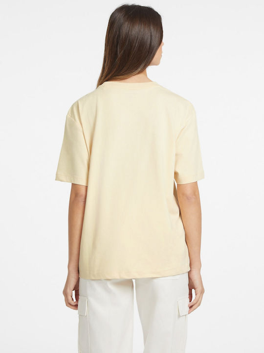 Guess Γυναικείο Oversized T-shirt Μπεζ