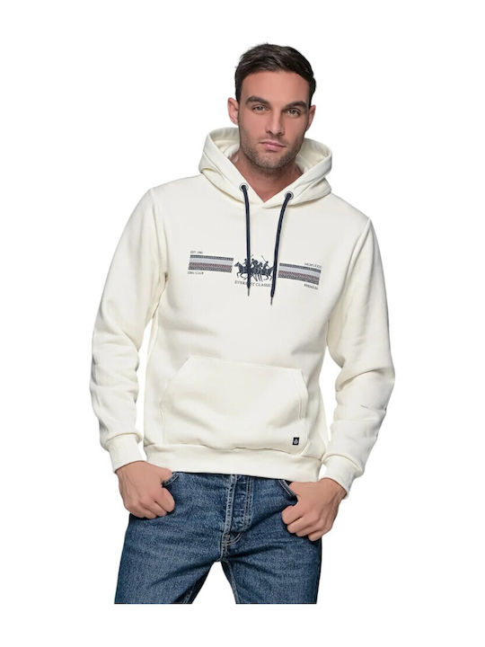 Everbest Men's Sweatshirt with Hood WHITE