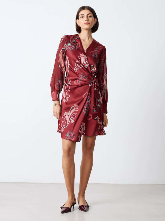 Passager Mini Dress Wrap Bordeaux