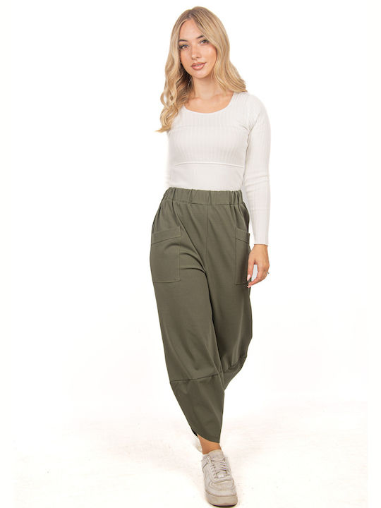 Ellen Femei Tesatura Pantaloni Olive