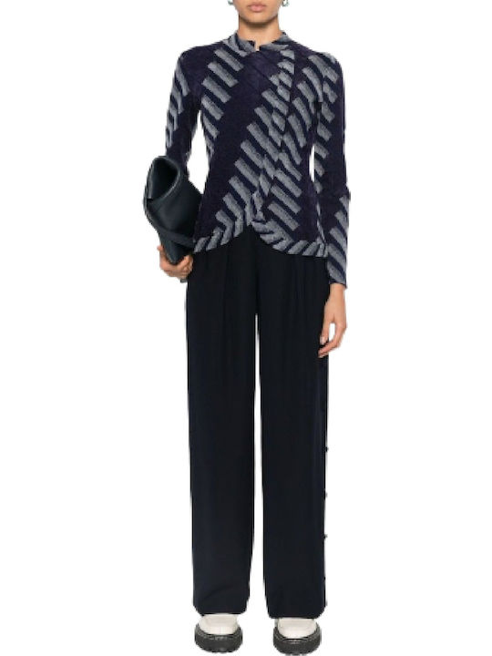 Damen Stoff Hose Schwarz