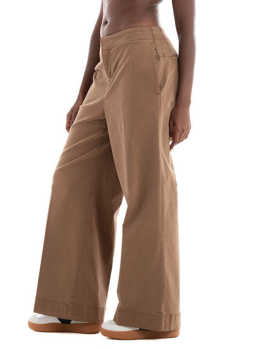 Hugo Boss Women's Fabric Trousers Copper Brown