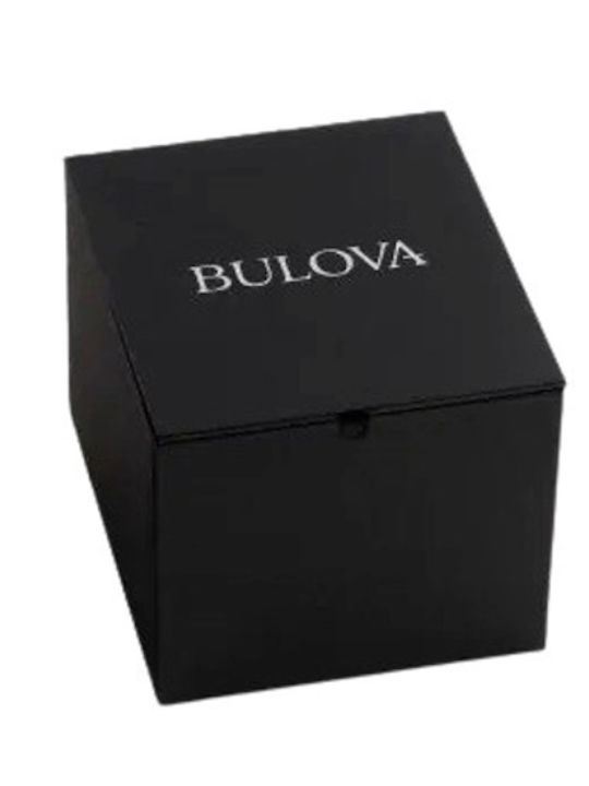 Bulova Sutton Γυναικείο Ρολόι 21mm Μπαταρίας με Μαύρο Δερμάτινο Λουράκι