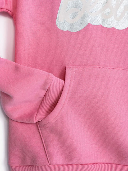 Funky Kids Sweatshirt with Hood and Pocket Pink