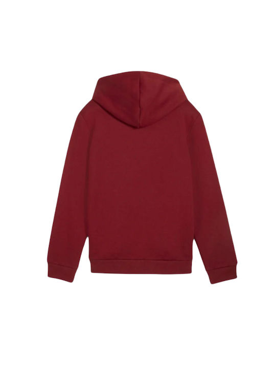 Puma Fleece Kinder Sweatshirt mit Kapuze burgundy Power