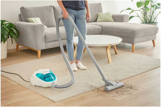 Sencor SVC 1015TQ 3AAA Ηλεκτρική Σκούπα 800W με Κάδο 1.5lt Λευκή