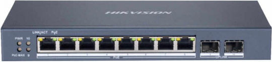 Hikvision Managed PoE+ Switch with 2 Gigabit (1Gbps) Ethernet Ports