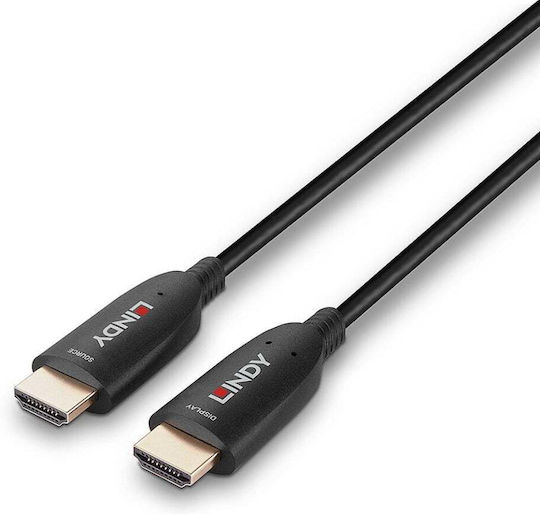 Lindy HDMI 2.1 Ultra High Speed 48Gbps 4K 120Hz HDR VRR Cable HDMI male - HDMI male 30m Μαύρο