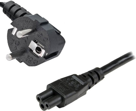 Run & Teng IEC C5 - Schuko Cable 1.5m Μαύρο 05001KLT00BK
