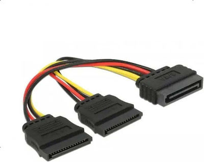 DeLock 15-Pin Sata - 15-Pin Sata Cable 0.15m Multicolour (60105)