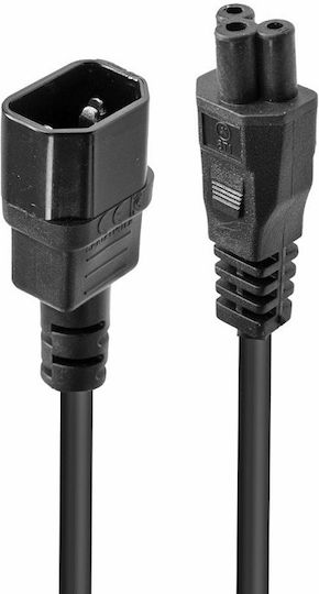Lindy Extension C5 C14 2m 30341 IEC C14 - IEC C5 Cable 2m Black (30341)