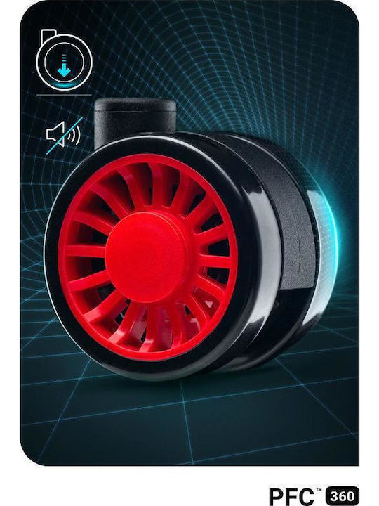 Diablo X-One 2.0 Normal Size Καρέκλα Gaming Δερματίνης με Ρυθμιζόμενα Μπράτσα Black / Red