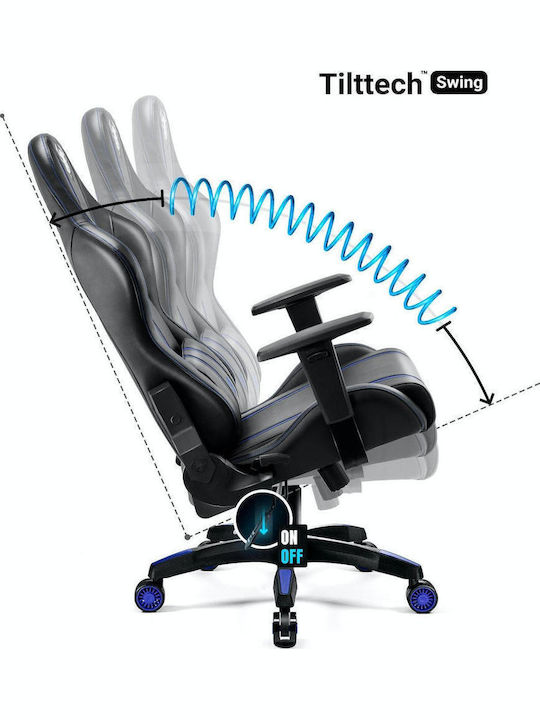 Diablo X-One 2.0 Normal Size Καρέκλα Gaming Δερματίνης με Ρυθμιζόμενα Μπράτσα Μαύρο / Μπλε