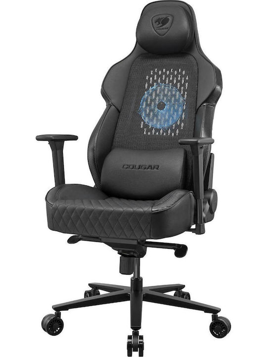 Cougar NxSys Aero Black Καρέκλα Gaming Δερματίνης με Ρυθμιζόμενα Μπράτσα και RGB Φωτισμό Μαύρη