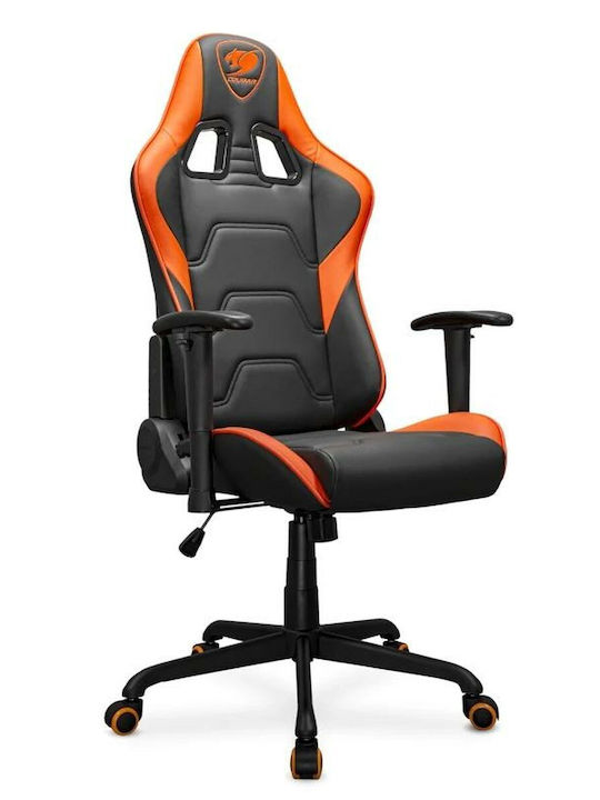 Cougar Armor Elite Artificial Leather Gaming Chair with Adjustable Arms Orange