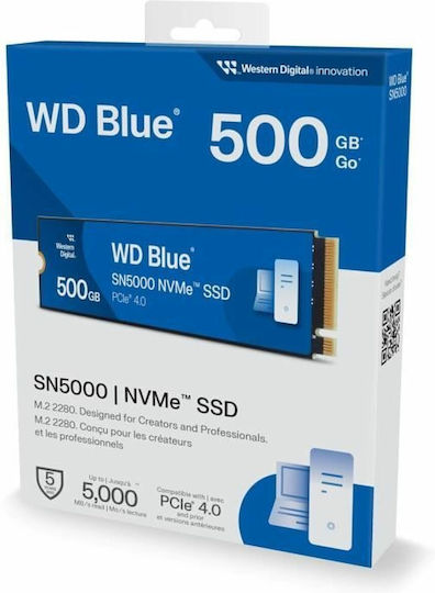 Western Digital SN5000 SSD 500GB M.2 NVMe PCI Express 4.0