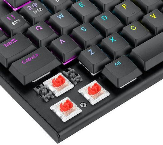 Redragon HORUS PRO Ασύρματο Gaming Πληκτρολόγιο με Custom Red διακόπτες και RGB φωτισμό (Αγγλικό US)