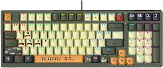 A4Tech Bloody S98 Gaming Mechanische Tastatur mit Benutzerdefiniertes Rot Schaltern und RGB-Beleuchtung (Englisch US) Aviator