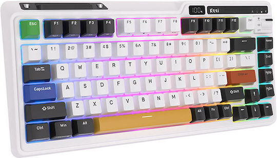 Royal Kludge K75 pro Drahtlos Gaming Mechanische Tastatur 75% mit Benutzerdefiniert Schaltern und RGB-Beleuchtung (Englisch US) Gray