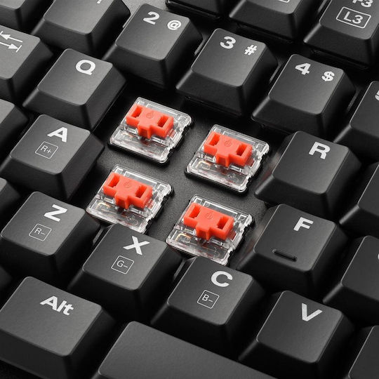 Sharkoon PureWriter RGB Gaming Mechanical Keyboard with Kailh Red switches and RGB lighting (English US) White