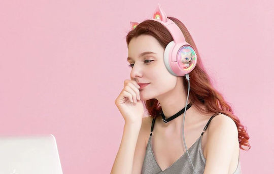 Onikuma B5 Über Ohr Gaming-Headset mit Verbindung Bluetooth Rosa