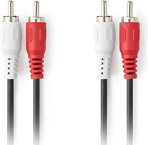 Nedis Кабел 2x RCA мъжки - 2x RCA мъжки 3м CAGL24200BK30