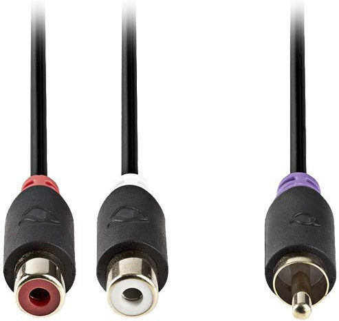 Nedis Cable RCA female - RCA male 0.2m CABW24010AT02