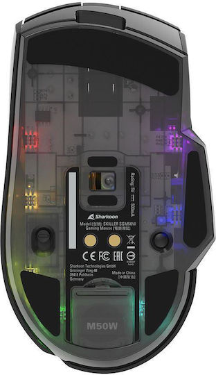 Sharkoon SGM50W Ασύρματο RGB Gaming Ποντίκι 6400 DPI Μαύρο