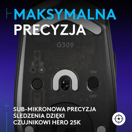 Logitech G309 Lightspeed Ασύρματο Gaming Ποντίκι 25600 DPI Γκρι