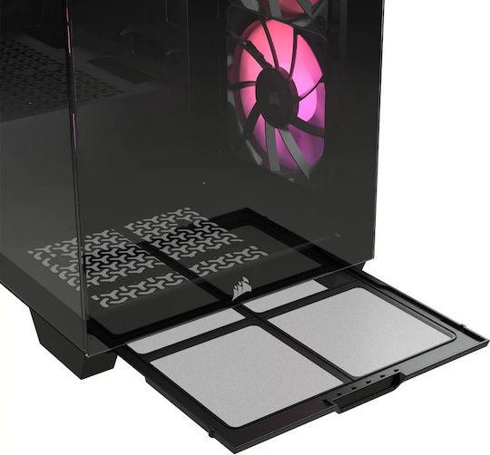 Corsair 3500X ARGB Gaming Midi-Turm Computergehäuse mit Seitenfenster Schwarz