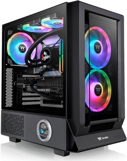 Thermaltake Ceres 350 MX Gaming Midi Tower Κουτί Υπολογιστή με Πλαϊνό Παράθυρο και RGB Φωτισμό Μαύρο