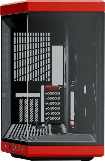 HYTE Y70 Gaming Midi Tower Computer Case with Side Window Black Cherry