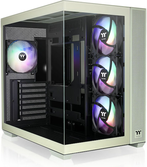 Thermaltake View 380 TG ARGB Gaming Midi-Turm Computergehäuse Grün