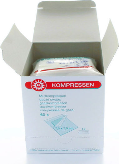 Nobamed Αποστειρωμένες Γάζες 7.5x7.5cm 60τμχ