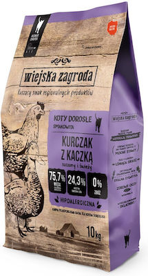 Wiejska Zagroda 10kg Dry Food Gluten Free for Adult Dogs with Chicken and Duck