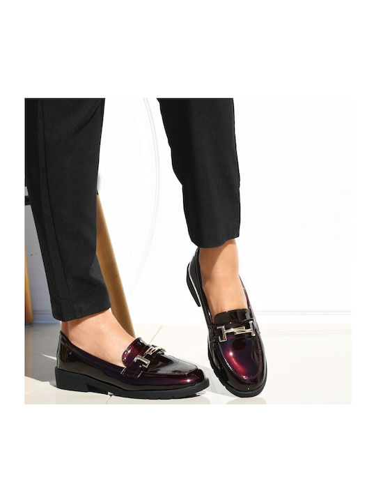 Plato Women's Loafers in Burgundy Color