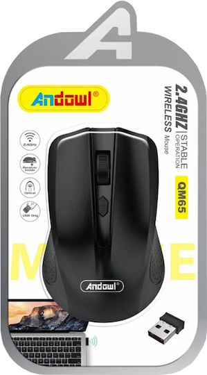 Andowl QM65 Ασύρματο Ποντίκι Μαύρο