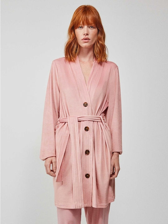 Gisela Winter Damen Vlies Robe Rosa