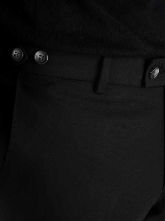 Dezign Men's Trousers in Slim Fit Black