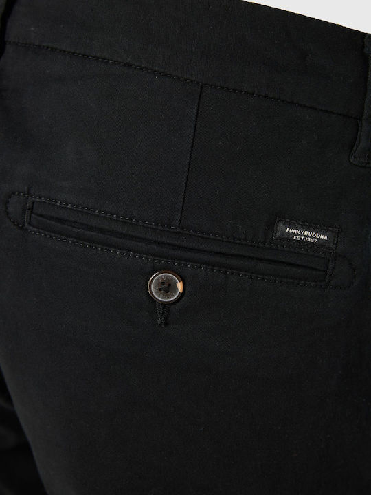 Trousers Chino Elastic in Regular Fit Black