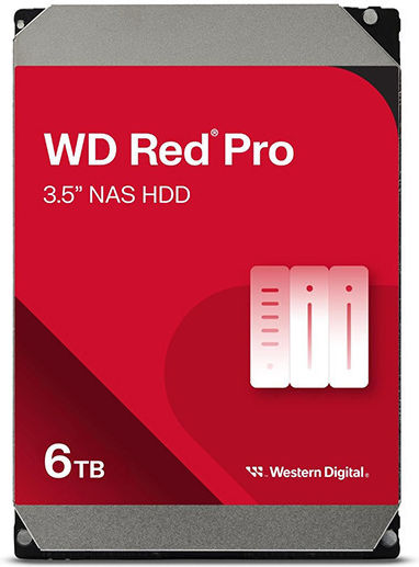 Western Digital Red Pro 6TB HDD Hard Drive 3.5" SATA III 7200rpm with 256MB Cache for NAS WD6005FFBX