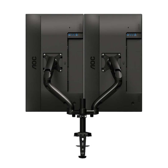 AOC AD110D0 Stand Desk Mounted for 2 Monitors up to 27" with Arm