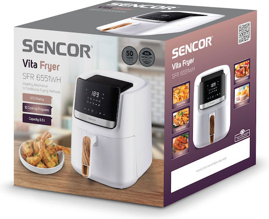 Sencor Vita Fryer Air Fryer 6.5lt Λευκό