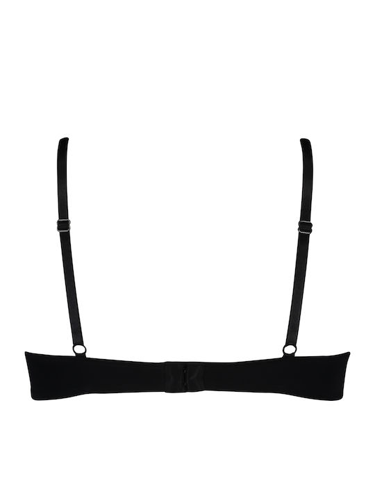 Plunge Black Сутиен за Дълбоко Деколте с Банели