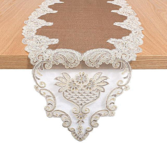 Fylliana Tablecloth Linen Coffee 150x40cm