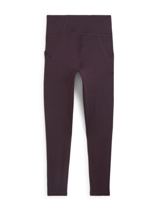 Forever Training Women's Cropped High Waist Brown Leggings