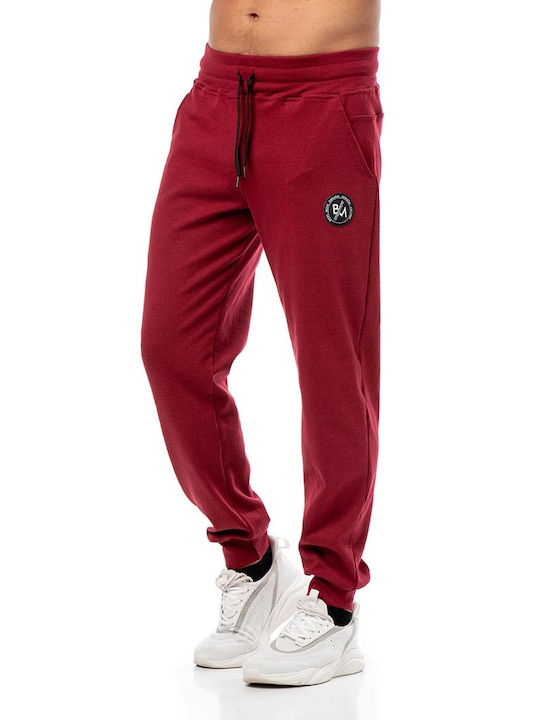 Bodymove Men's Sweatpants with Rubber Bordo